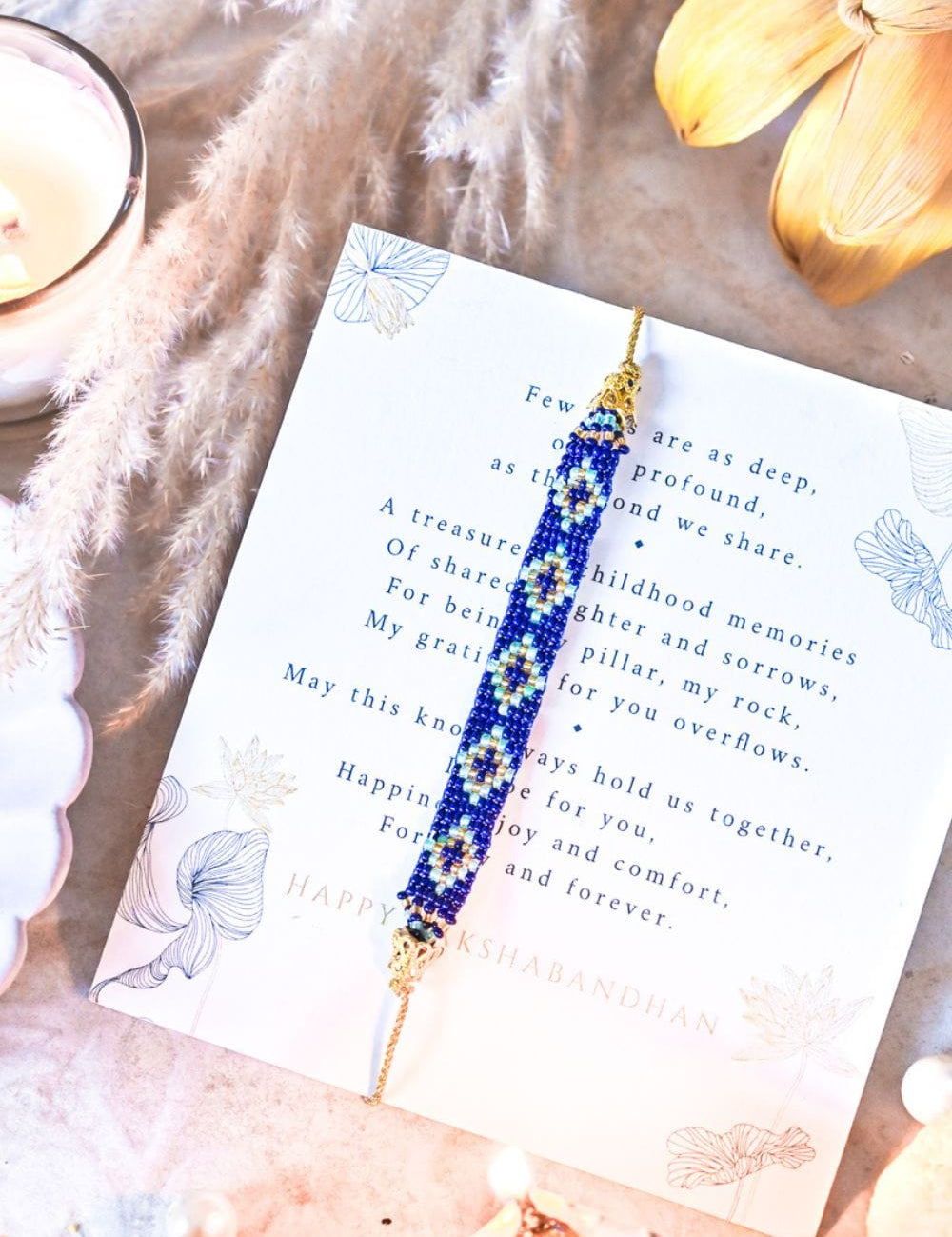 Kindred Spirit Hand Beaded Rakhi