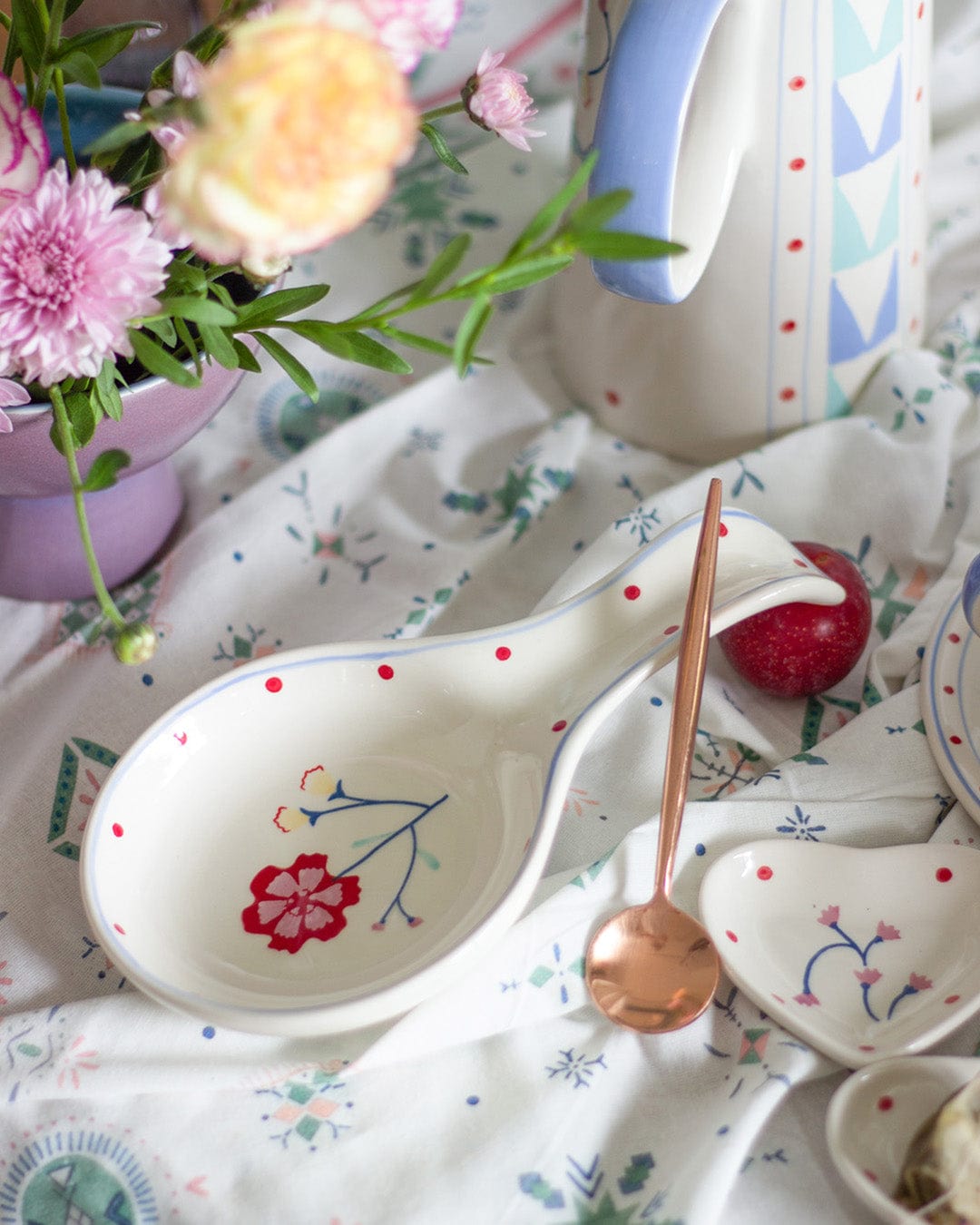 kitchen accessories Arunya Handpainted Ceramic Spoon Rest | The Wishing Chair