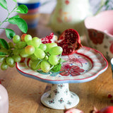 kitchen accessories Dance in a Flowerbed  Ceramic Petite Cake Stand