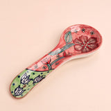 kitchen accessories Dance in a Flowerbed Ceramic Spoon Rest