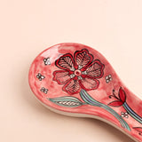 kitchen accessories Dance in a Flowerbed Ceramic Spoon Rest