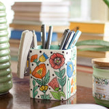 kitchen accessories Kelly Green Handpainted Cutlery Holder