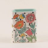 kitchen accessories Kelly Green Handpainted Cutlery Holder