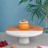 kitchen accessories Marble & Inlay Wood Cake stand