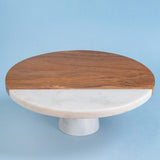 kitchen accessories Marble & Inlay Wood Cake stand