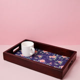 kitchen accessories Midnight Rose Wooden Tray - 10X16 Inches