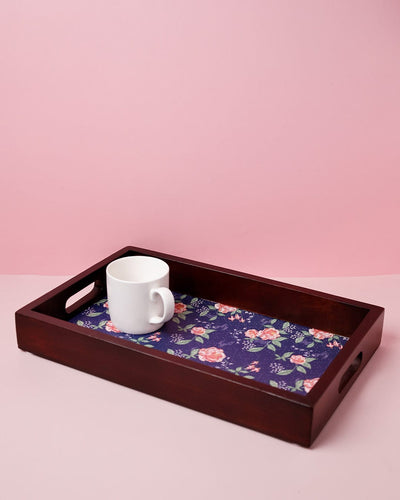 kitchen accessories Midnight Rose Wooden Tray - 10X16 Inches