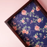 kitchen accessories Midnight Rose Wooden Tray - 10X16 Inches