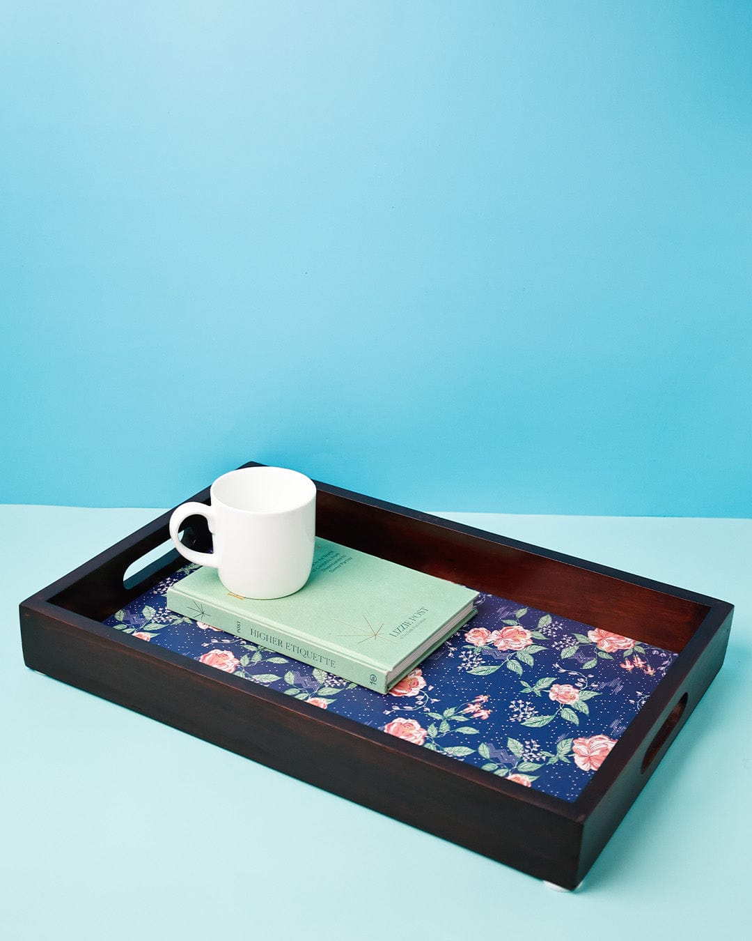 kitchen accessories Midnight Rose Wooden Tray - 12X18 Inches