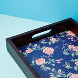 kitchen accessories Midnight Rose Wooden Tray - 12X18 Inches