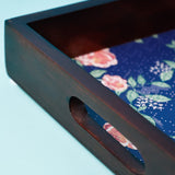 kitchen accessories Midnight Rose Wooden Tray - 12X18 Inches