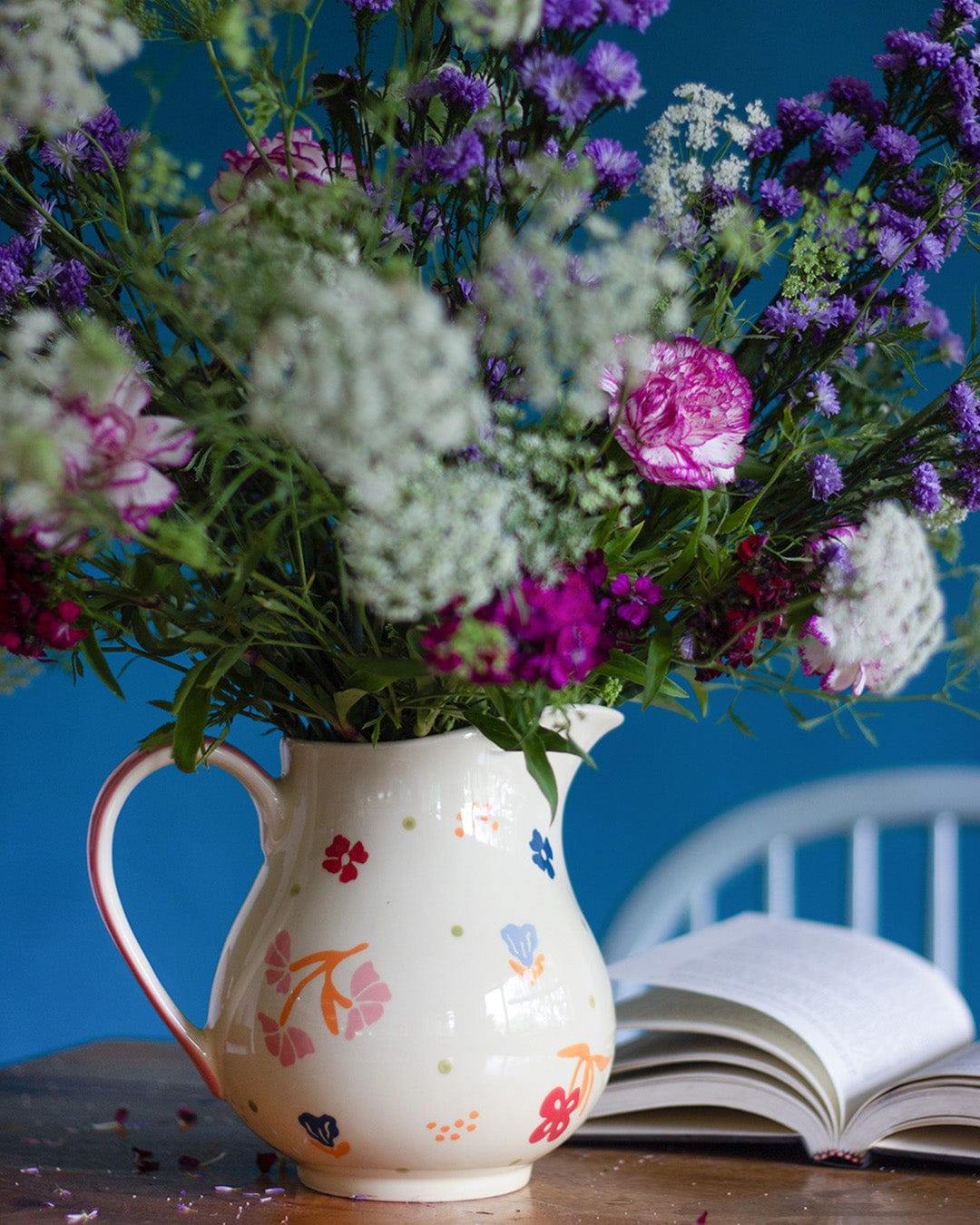 kitchen accessories Oasis Handpainted Ceramic Pitcher