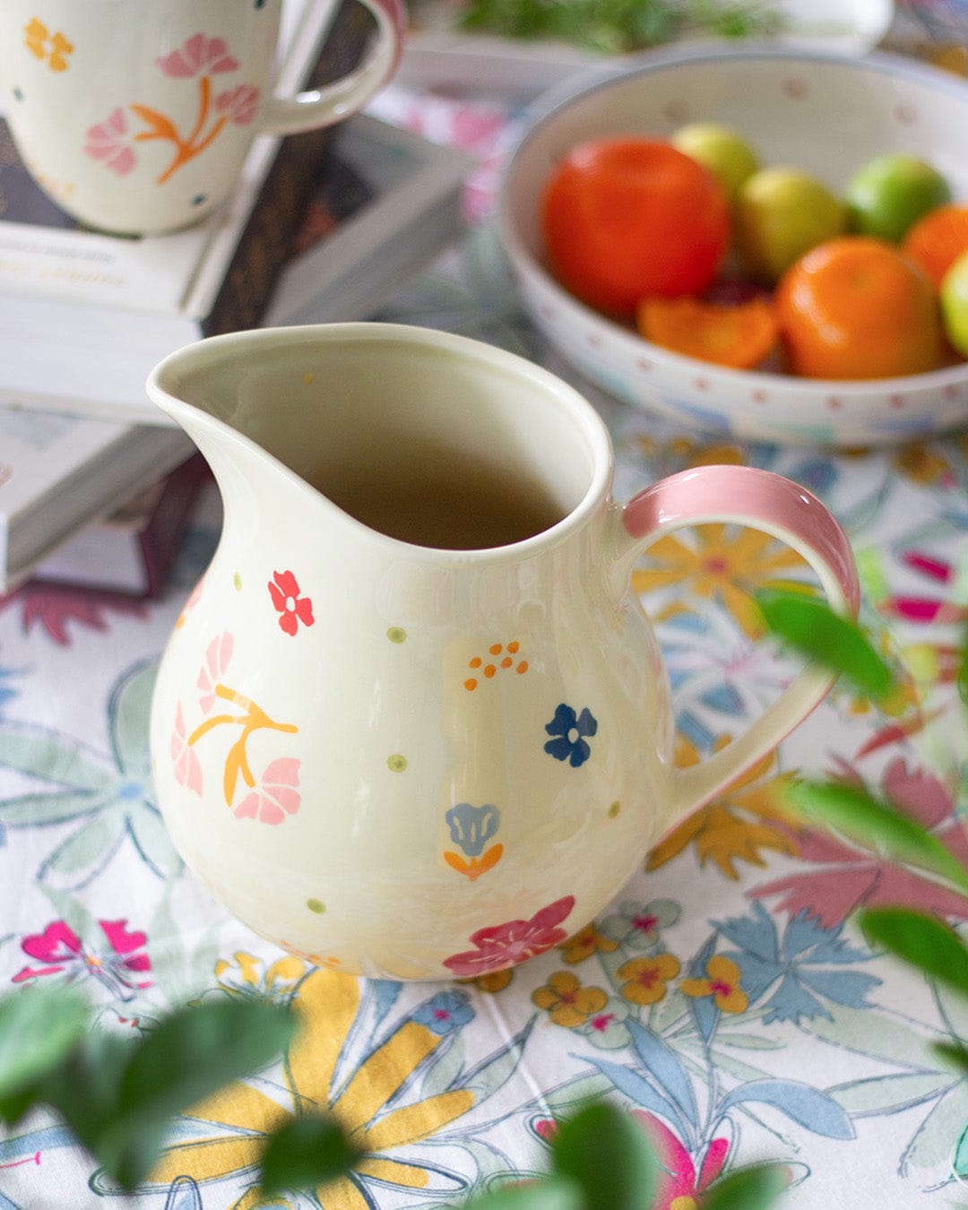 kitchen accessories Oasis Handpainted Ceramic Pitcher | The Wishing Chair
