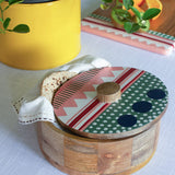 kitchen accessories Pattern Harmony Handpainted Wood Roti Box