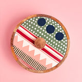 kitchen accessories Pattern Harmony Handpainted Wood Roti Box