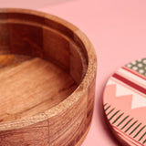 kitchen accessories Pattern Harmony Handpainted Wood Roti Box
