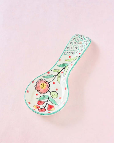 kitchen accessories Poppy Petals Handpainted Spoon Rest