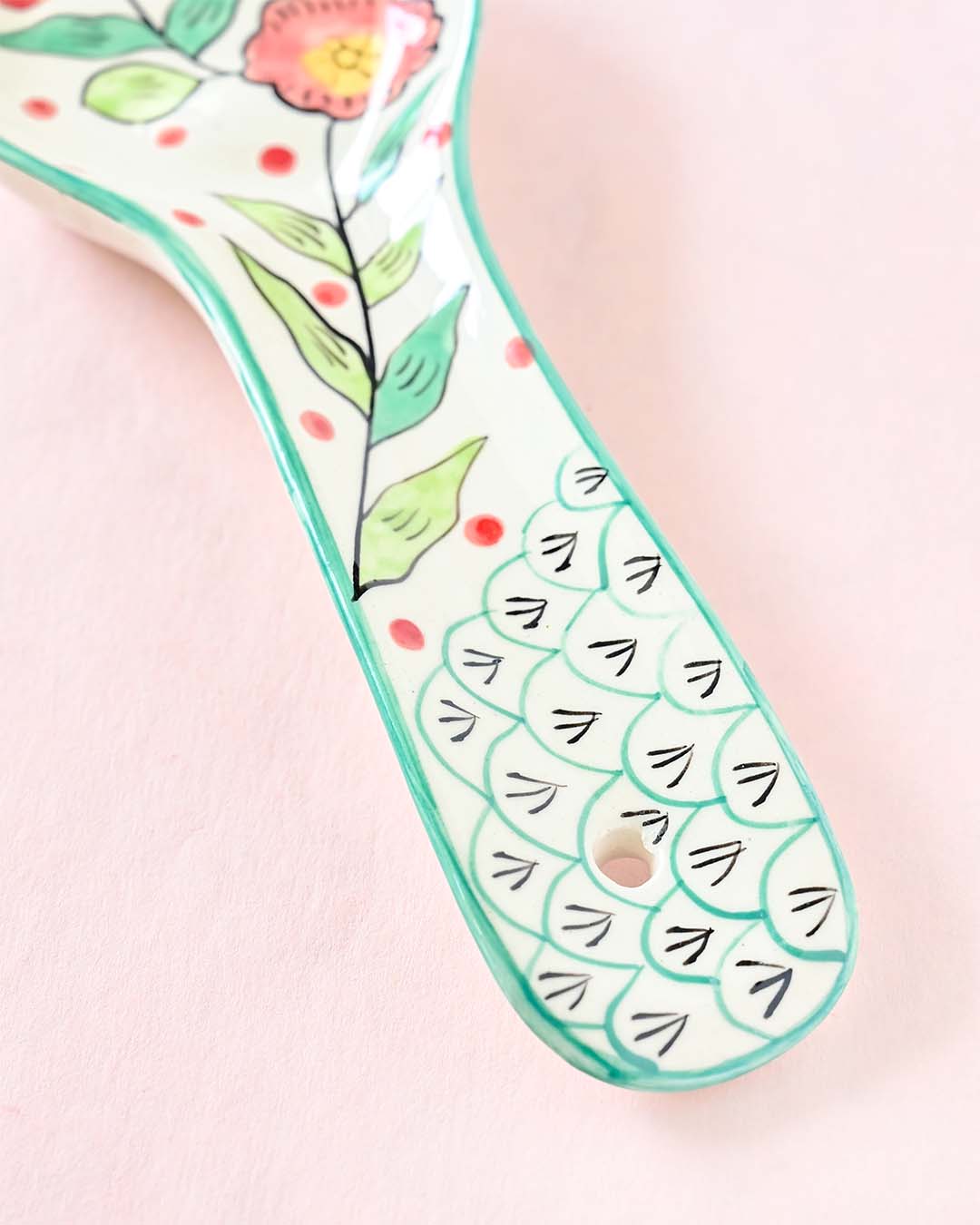 kitchen accessories Poppy Petals Handpainted Spoon Rest