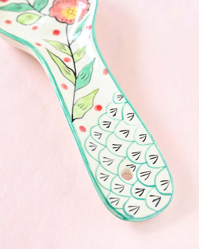 kitchen accessories Poppy Petals Handpainted Spoon Rest