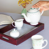 kitchen accessories Tile Garden Wooden Tray - 12X18 Inches