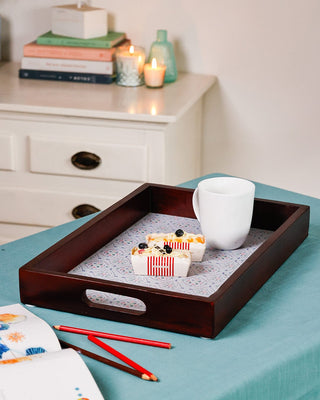  kitchen accessories Tile Garden Wooden Tray - 12X18 Inches - Tile Garden Wooden Tray - 12X18 Inches - The Wishing Chair 