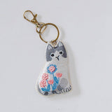 Kitkat Hand Embroidered Keychain