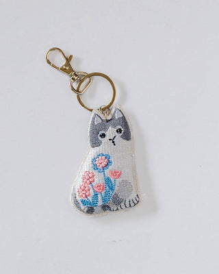 Kitkat Hand Embroidered Keychain