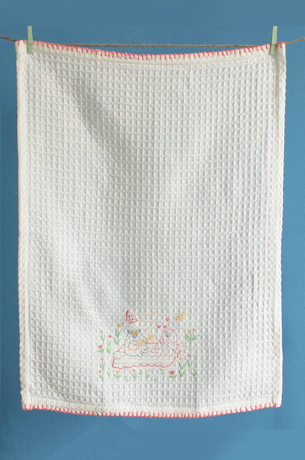 Kitty Party Waffle Hand Towel