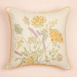 Lavender Embroidered Cushion Cover