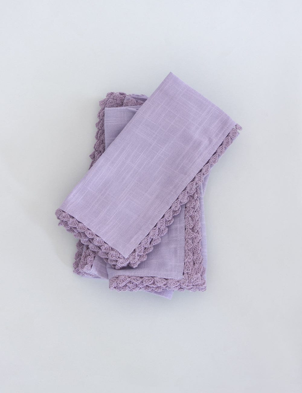 Lavender Fields Hand Crochet Napkins - Set of 6