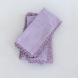Lavender Fields Hand Crochet Napkins - Set of 6
