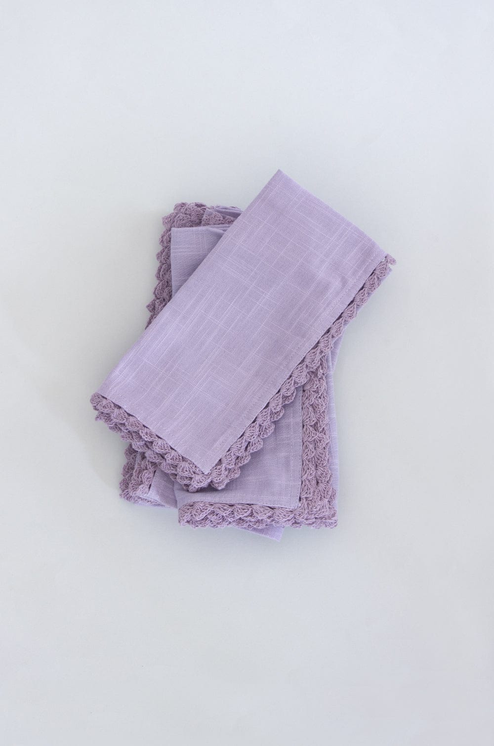 Lavender Fields Hand Crochet Napkins - Set of 6