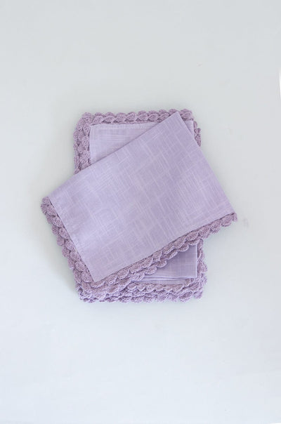 Lavender Fields Hand Crochet Placemats - Set of 6