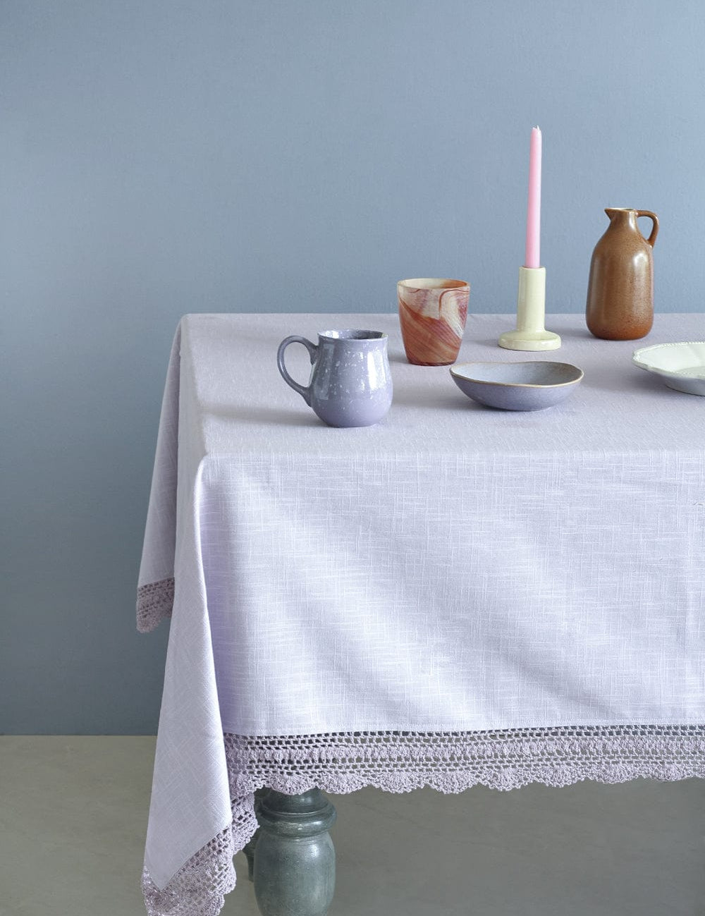 Lavender Fields Hand Crochet Table Cloth