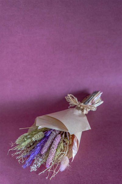 Lavenderia Natural Dried Flowers Bouquet - 30cm