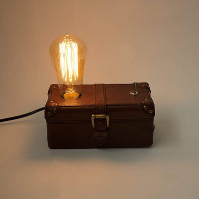 Leather Coated Box Lamp