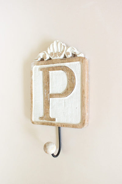 Letter Wall Hook / PABOUT: We found a great way to personalize wall hooks by giving each of them a single alphabet to have and hold. Now spell out your name, or B.E.D for a bedroom, L.OLetter Wall Hook /