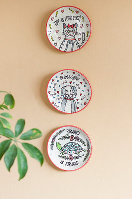 Life Is Purr-fect Wall Plate - Set Of 3