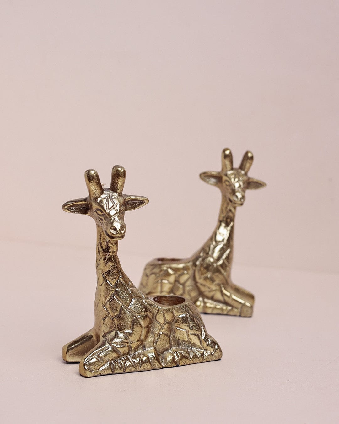 Lighting Giraffe Metal Candle Holders - Set of 2