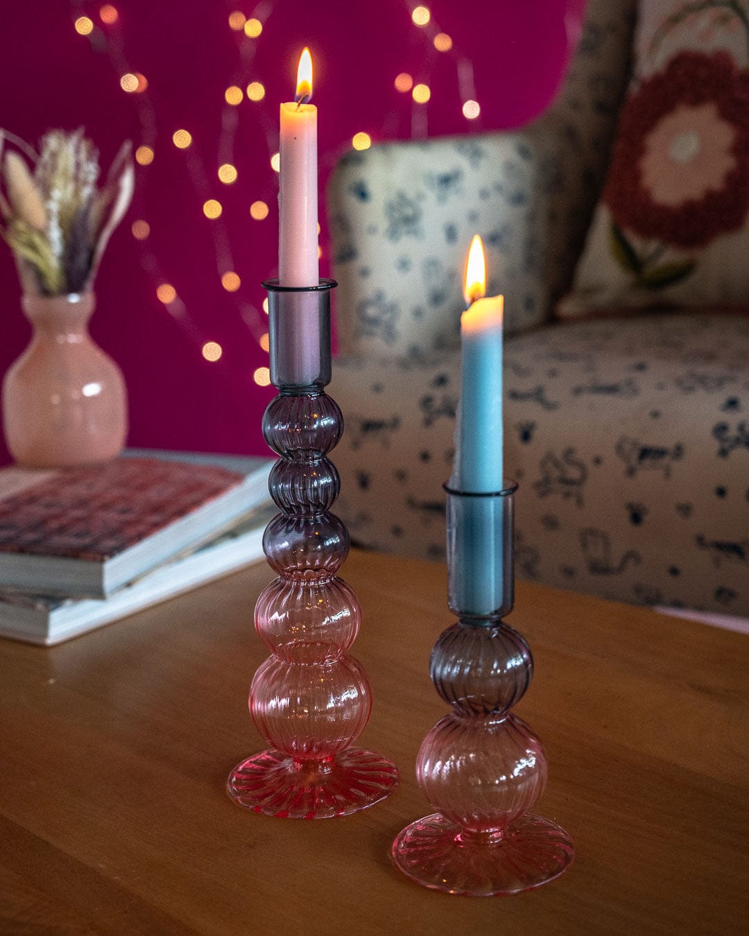 Lighting Kefi Borosilicate Candle Holders - Set of 2