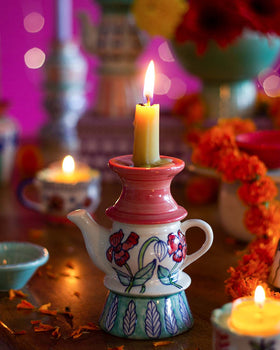 Lighting Moonflower Handpainted Candle holder