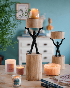 Lighting Orion - Wood Men Candle Stand - Large