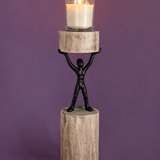Lighting Orion - Wood Men Candle Stand - Large