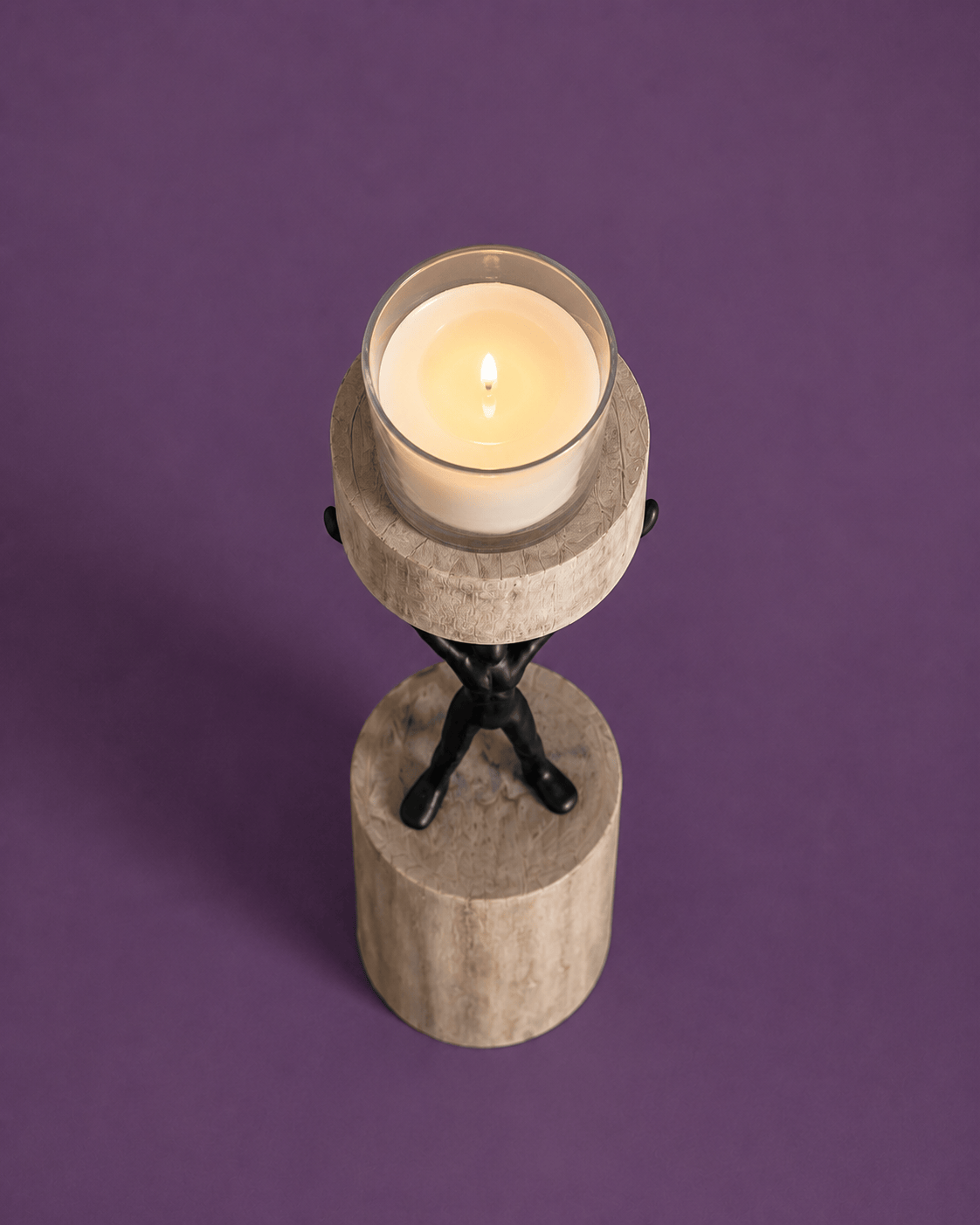 Lighting Orion - Wood Men Candle Stand - Large