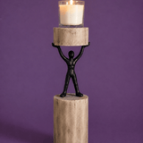 Lighting Orion - Wood Men Candle Stand - Large