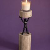 Lighting Orion - Wood Men Candle Stand - Large