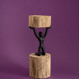 Lighting Orion- Wood Men Candle Stand - Medium