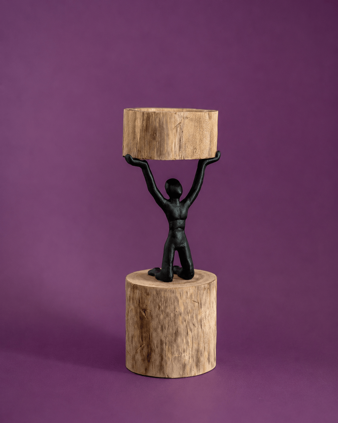 Lighting Orion- Wood Men Candle Stand - Medium