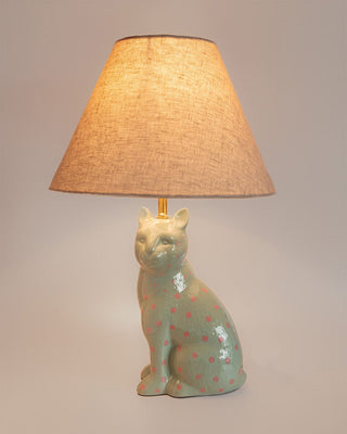 Lighting So Fierce Panther Lamp - Green With Pink Dots