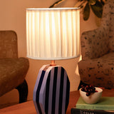 Lighting Stripes Delight Wooden Table Lamp